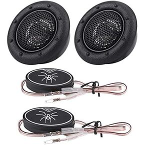 Qiilu Pair of 12V 150W Car Mini Super Power Loud Dome Audio Speaker Tweeter Loudspeaker Horn Plastic, Metal