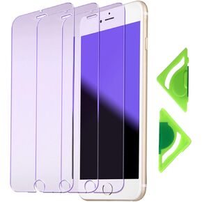 Anti Blue Light Screen Protector for iPhone SE2022 and iPhone SE 2020(Pack of 3) with General Aligner,2.5D Edge 9H Tempered Glass Protective Film for iPhone 8 iPhone 7 and iPhone 6/6s