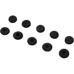Black Soft Foam Earbud Earpad Replacement Sponge Covers for Walkie Talkie Earpiece & Stereo Headsets（Diameter 18MM,10Pcs）