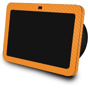 Carbon Fiber Skin Compatible with Amazon Echo Show 8 (3rd Gen, 2023) - Solid Orange - Premium 3M Vinyl Protective Wrap Decal Cover - Easy to Apply | Crafted in The USA by MightySkins