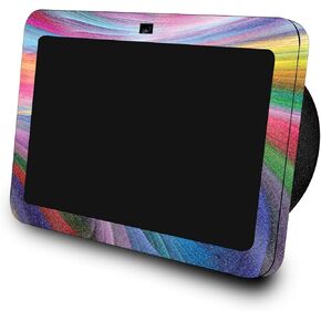 Glossy Glitter Skin Compatible with Amazon Echo Show 8 (3rd Gen, 2023) - Rainbow Waves - Premium 3M Vinyl Protective Wrap Decal Cover - Easy to Apply | Crafted in The USA by MightySkins