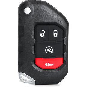 Replacement Smart Remote Car Key Fob for Jeep Wrangler Gladiator 2020-2022 OHT1130261 68416782AA 433MHz PCF7939M/Hitag AES/4A Chip 4Buttons