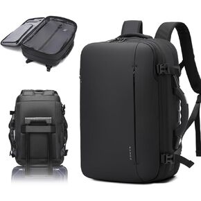 BANGE Airback Backpack with electronic scaleVacuum Compression Travel Backpack,Expandable Backpacks with Pump for Airplanes (With Air Pump)