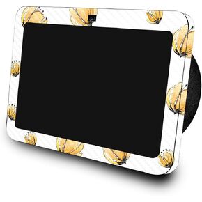 Carbon Fiber Skin Compatible with Amazon Echo Show 8 (3rd Gen, 2023) - Yellow Poppy - Premium 3M Vinyl Protective Wrap Decal Cover - Easy to Apply | Crafted in The USA by MightySkins