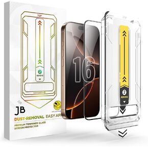2 Pack Screen Protector for iPhone 16 Pro Max 6.9" Inch - Tempered Glass with Easy Application Case - Auto Dust Removal - No Air Bubbles - Scratch Resistant - Clear Transparent Glass - Cleaning Kit