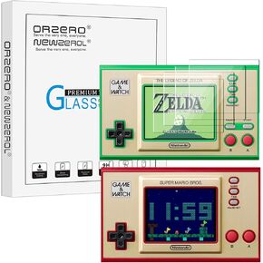 Orzero (4 Pack) Compatible for GAME & Watch The Legend of Zelda, Super Mario Bros Tempered Glass Screen Protector, 9 Hardness HD Anti-Scratch