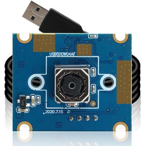 USB Camera 5Megapixels Autofocus USB Webcam 1944P 60 Degree No Distortion Lens Lightbrun PC Camera Module Plug and Play for Computer Jetson Nano Laptop Raspberry Pi Machine Vision Industrial
