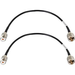 3 ft PL259 to SO239 S-MR400 Extension Cable (50 Ohm), UHF Male to Female Low-Loss Coax Jumper for CB/UHF/VHF/HAM/Shortwave/Amateur Radio Equipment and Antennas