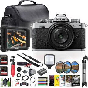Nikon Z fc DX-Format Mirrorless Digital Camera with NIKKOR Z 28mm f/2.8 (SE) (Black) Bundle with Lilliput A7S 7" Full HD Monitor with 4K Support + RODE VideoMic Camera-Mount Microphone (Renewed)