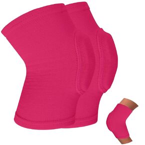Brace Pads Elbow Protector, 1 Pair Arm Brace Support Fitness Arm Knee Protector, Breathable Anti-Collision Sponge Elbow Protection Pads for Basketball Football Tandem Elbow Pads Volleyball Pink