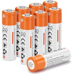 4 Pack Rechargeable 1.5V AA Size Lithium Batteries for Blink Camera, Long-Lasting Double A Battery 2600mWh (No Charger)