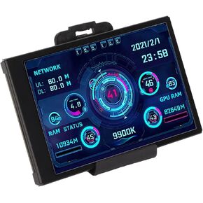 GOWENIC 3.5in IPS Computer Temp Monitor, PC Sensor Panel Display, PC CPU GPU HDD Data Monitor Computer Temperature Display for Windows System (GOWENICprnzt940dh7119)