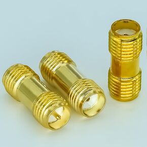 3PCS SMA Barrel Adapter Connector, SMA/RPSMA Female to SMA/RP-SMA Female Coupler Connector, Low Loss SMA/RPSMA Antenna Adapter for Ham Radio, Antenna Radio