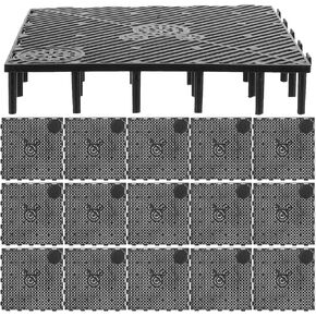 Mipcase 20pcs خزان الأسماك Undergravel نظام الترشيح الأسماك 10 جالون خزان مقسم خزان الأسماك الوقوف تحت الركيزة الحصى لشبكة أسفل خزان الأسماك السوداء