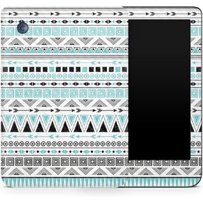 Carbon Fiber Tablet Skin Compatible with Kobo Clara 2E (2022) - Turquoise Tribal - Premium 3M Vinyl Protective Wrap Decal Cover - Easy to Apply | Crafted in The USA by MightySkins
