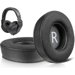 SOULWIT Replacement Ear Pads for Pioneer DJ HDJ-X5/X5 BT, HDJ-X7,HDJ-X10 Headphone, Earpads Cushions with High-Density Noise Isolation Foam - HDJ X5 MF Black