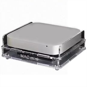 MAC Mini Mount,Mini Cooling Fan Design,Super Strong Wind Modification Chassis,Equipped with a 5.5 Inches Silent Fan for Heat Sink,USB Power Supply(Transparent) in Kuwait
