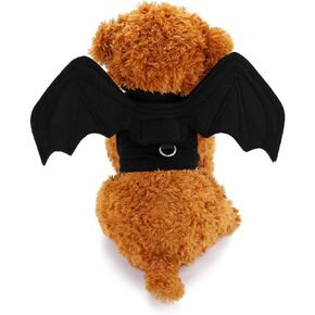 Fihome Halloween Pet Bat Costume Cat Dog Costume Bat Wings for Small Cats Kittens Puppy Cosplay Halloween Party Decoration(M)