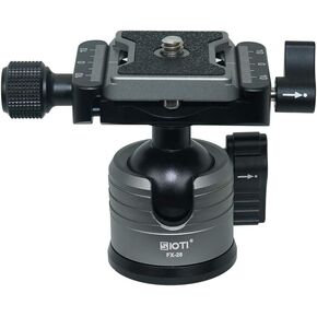 SIOTI Ball Head Camera Mount, Ball Head Tripod Mount, Camera Tripod Mount for DSLR Camera, Mirrorless Camera, Camcorder, Telescope, Action Camera, Slider, Tripod (28mm Ball Head)