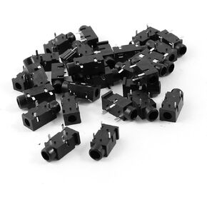 uxcell 30 Pcs PCB Mount 3 Pin 3.5mm Female Stereo Jack Socket Connector