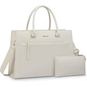 LOVEVOOK Laptop Bag for Women 15.6 Inch Tote Work Bag Leather Computer Briefcase Waterproof Business Teacher Office Handbag