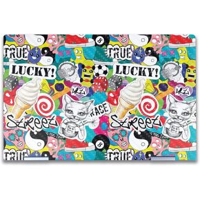Carbon Fiber Laptop Skin Compatible with HP Envy x360 14" (2023) - Sticker Bomb - Premium 3M Vinyl Protective Wrap Decal Cover - Easy to Apply | Crafted in The USA by MightySkins