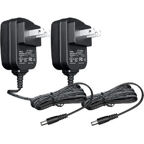 UL Listed 2 Pack 12V 1A Power Supply Adapter, 1000mA 12W 5ft Long AC DC Switching Power Adapter Cord for DC 12V 1000mA 900mA 800mA 700mA 600mA 500mA 400mA 300mA 200mA 100mA Electronics