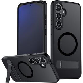 for Samsung Galaxy S24 FE Case, [Compatible with MagSafe], Adjustable Kickstand,Military Grade Drop Tested, Translucent Matte Phone Case for Galaxy S24 FE Case