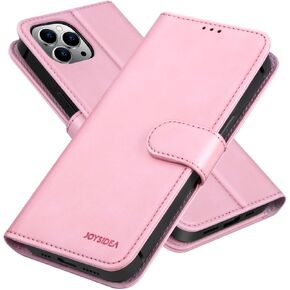 for iPhone 12 Pro Max Wallet Case, PU Leather Magnetic Flip Folio Phone Case with Credit Card Holder, Stand & Shockproof Cover for iPhone 12 Pro Max 6.7 inch, Pink