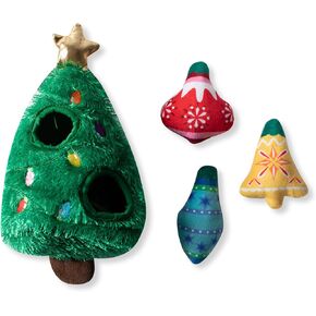 Fringe Studio Plush Dog Toy Burrow Set, Ready, Set, Glow, Hide & Seek Interactive Puzzle Toy, Pet Shop Collection (289218)