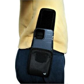 حقيبة هاتف محمول من النايلون من Nite Ize لهواتف iPhone 15 14 Pro Max و14 Plus وiPhone 13 12 11 Pro Max، متينة وقوية وحامل مشبك حزام دوار 360 درجة، تناسب (Otterbox Commuter/Defender) in Kuwait