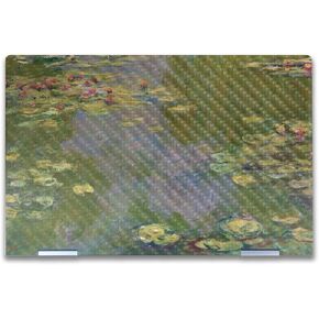Carbon Fiber Laptop Skin Compatible with HP Envy x360 14" (2023) - Water Lilies - Premium 3M Vinyl Protective Wrap Decal Cover - Easy to Apply | Crafted in The USA by MightySkins