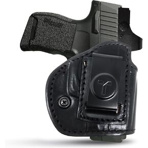 4 in 1 Multi Position IWB/OWB Leather Holster Optic Ready. Fits for Sig Sauer P365 / P365 XL Glock 42 43 - Concealed Urban Carry Gun Leather Holster for Pistols by Tagua Gunleather
