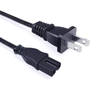2 Prong Power Cord for Vizio 32 65 75 inch D32f-F1 D32F-G PX75-g1 PX65-g1 Smart TV,Sound Bar System SB3621n-E8 SB3821-C6 SB3851-CO Soundbar Power Cord 8ft Replacement AC Cable