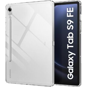 MoKo Case Fits Samsung Galaxy Tab S9 FE 5G 2023 Release (Model: SM-X510/SM-X516/SM-X518), Ultra Clear Soft Flexible Transparent TPU Skin Bumper Back Cover Shell, Clear