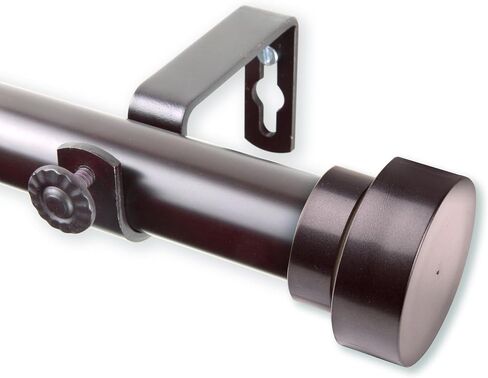 Rod Desyne Bonnet 1" Single Curtain Rod, Bronze in Kuwait