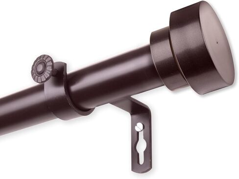 Rod Desyne Bonnet 1" Single Curtain Rod, Bronze in Kuwait