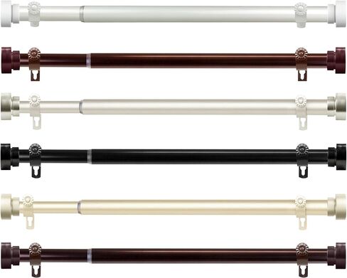 Rod Desyne Bonnet 1" Single Curtain Rod, Bronze in Kuwait