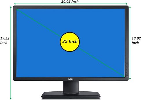 شاشة Dell P2213T مضادة للتوهج بإضاءة خلفية LED مقاس 22 بوصة، VGA، منفذ عرض، DVI، 16.7 مليون لون، USB 2.0 Downstream، USB 2.0 Upstream، وقت استجابة 5 مللي ثانية، معدل تحديث 60 هرتز (متجدد) in Saudi Arabia