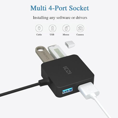 USB C HUB,ICZI 10Gbps USB C Splitter for Laptop, USB 3.2 Gen 2 USB C Hub with USB C 3.2 and 2 USB A 3.2 Ports, 4FT USB Extended Cable Type C Hub for MacBook Air/Pro, Surface Pro, XPS,Phone in Saudi Arabia