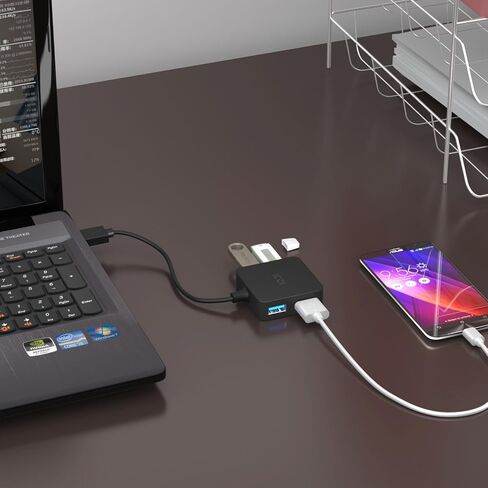 USB C HUB,ICZI 10Gbps USB C Splitter for Laptop, USB 3.2 Gen 2 USB C Hub with USB C 3.2 and 2 USB A 3.2 Ports, 4FT USB Extended Cable Type C Hub for MacBook Air/Pro, Surface Pro, XPS,Phone in Saudi Arabia