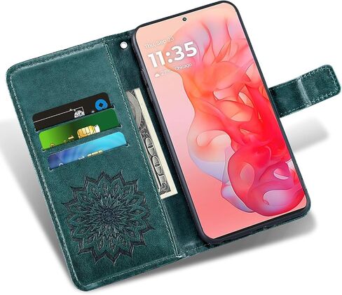 Asuwish Phone Case for Motorola Moto G Stylus 5G 2024 Wallet Cases with Tempered Glass Screen Protector and Sunflower Leather Slim Flip Cover Card Holder Stand Cell Accessories G5 Women Rose Gold in Saudi Arabia