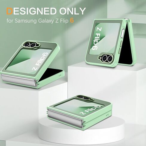 BENTOBEN for Samsung Galaxy Z Flip 6 Magnetic Case, Samsung Z Flip 6 Phone Case Compatible with MagSafe, Translucent Matte Shockproof Anti-Fingerprint Phone Case for Z Flip 6 6.7", Green in Saudi Arabia