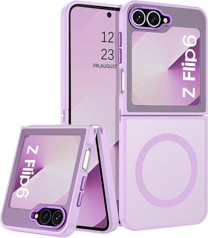 BENTOBEN for Samsung Galaxy Z Flip 6 Magnetic Case, Samsung Z Flip 6 Phone Case Compatible with MagSafe, Translucent Matte Shockproof Anti-Fingerprint Phone Case for Z Flip 6 6.7", Green in Saudi Arabia