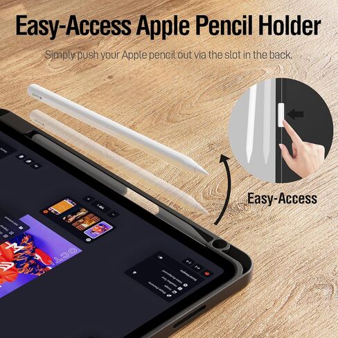 حافظة ZOVEEK 2024 iPad Pro 11 بوصة M4 (الجيل الخامس) مع حامل قلم رصاص، تدعم الشحن المغناطيسي لقلم الرصاص Pro، حافظة iPad الذكية مع حامل ثلاثي الطي، تدعم الاستيقاظ/النوم التلقائي (قرنفل أرجواني) in Saudi Arabia