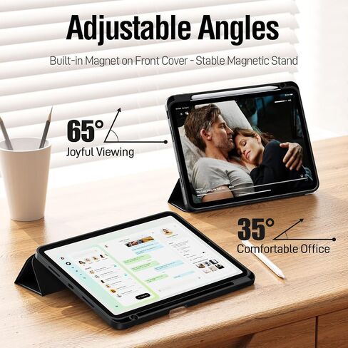 حافظة ZOVEEK 2024 iPad Pro 11 بوصة M4 (الجيل الخامس) مع حامل قلم رصاص، تدعم الشحن المغناطيسي لقلم الرصاص Pro، حافظة iPad الذكية مع حامل ثلاثي الطي، تدعم الاستيقاظ/النوم التلقائي (قرنفل أرجواني) in Saudi Arabia