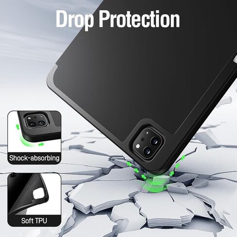 حافظة ZOVEEK 2024 iPad Pro 11 بوصة M4 (الجيل الخامس) مع حامل قلم رصاص، تدعم الشحن المغناطيسي لقلم الرصاص Pro، حافظة iPad الذكية مع حامل ثلاثي الطي، تدعم الاستيقاظ/النوم التلقائي (قرنفل أرجواني) in Saudi Arabia
