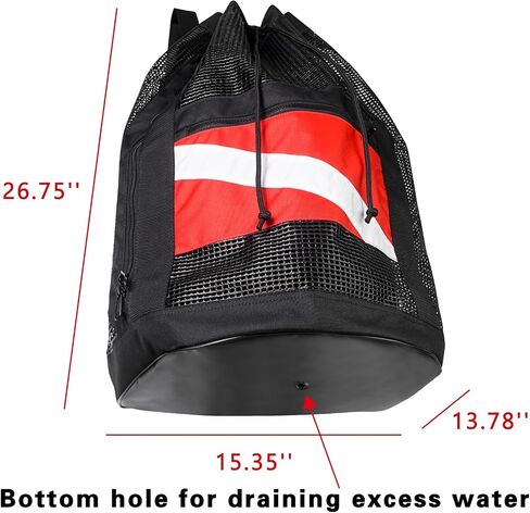 Luwint Heavy Duty Mesh Large Dive Duffle Bag, Pro Diving Gear Bag for Scuba Diving, Snorkeling, Travel Mesh Tote Bag for Diving, Snorkel, Beach, Pool Trip, Swimming, Water Sports Dive Equipment in Saudi Arabia