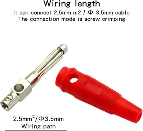 V TELESKY 10PCS 2 Colors 4mm Welded Banana Plug, Superimposable Connector Test Plug， DIY Banana Plug Connectors Adapters in Saudi Arabia