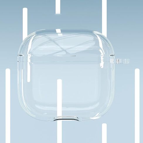 تصميم حافظة رائع لحافظة Airpods، ملحقات AirPods، غطاء مقاوم للصدمات، غطاء صلب واقٍ محمول لهاتف Apple Airpods 4 (2024 (مصباح LED أمامي مرئي) - شفاف شفاف (#02) in Kuwait